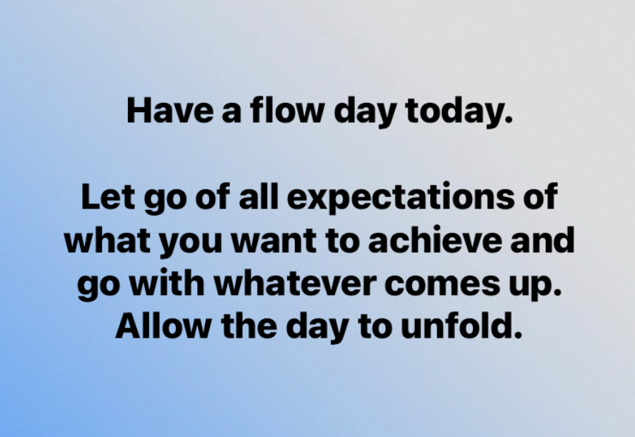 Infographic explanation of a flow day